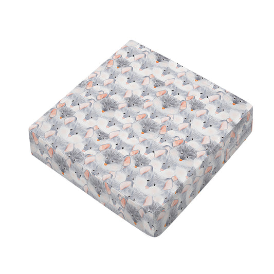 Watercolor Rat Pattern Print Outdoor Seat Cushion Cover