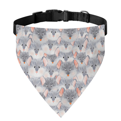 Watercolor Rat Pattern Print Over The Collar Dog Bandana