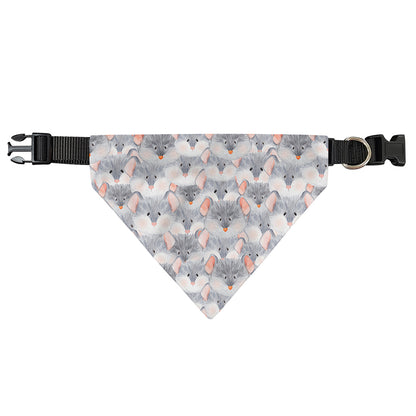 Watercolor Rat Pattern Print Over The Collar Dog Bandana