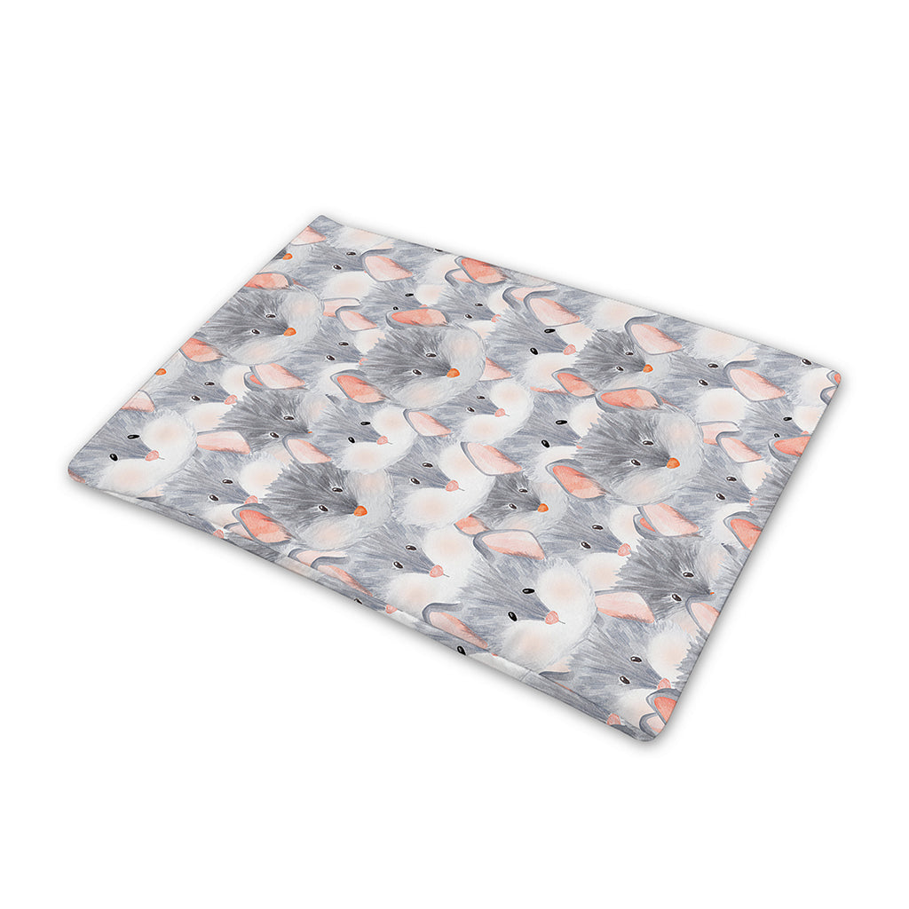 Watercolor Rat Pattern Print Pet Cooling Mat Cover