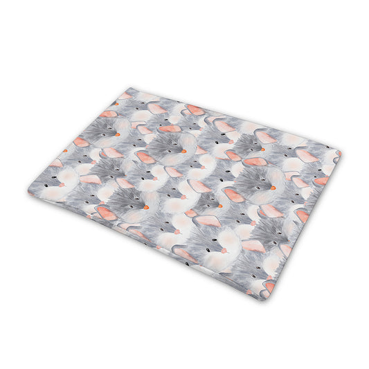 Watercolor Rat Pattern Print Pet Cooling Mat Cover