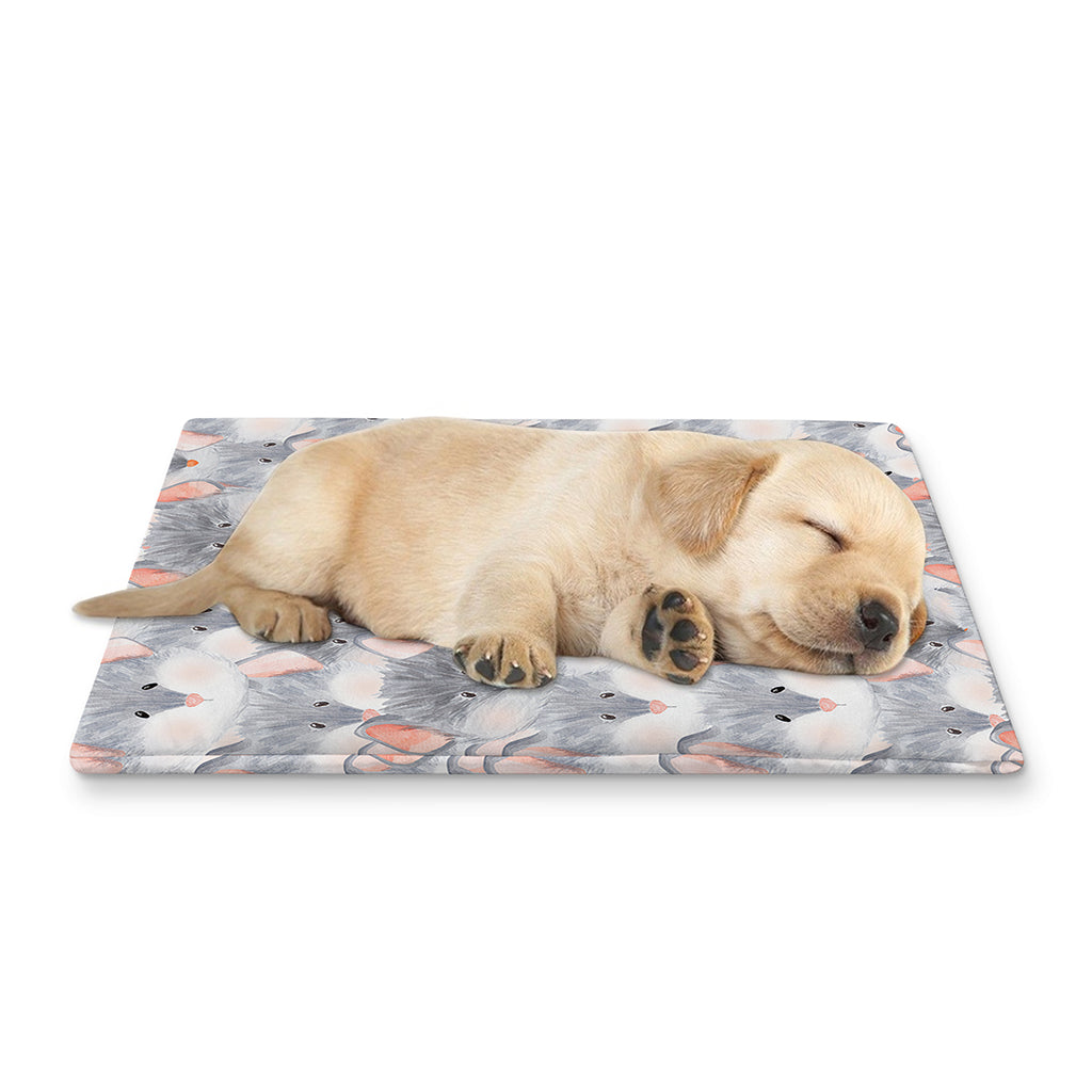 Watercolor Rat Pattern Print Pet Cooling Mat Cover