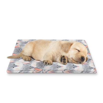 Watercolor Rat Pattern Print Pet Cooling Mat Cover