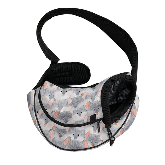 Watercolor Rat Pattern Print Pet Sling Carrier