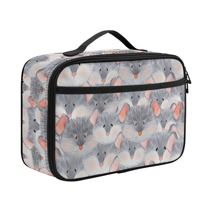 Watercolor Rat Pattern Print Portable Lunch Bag