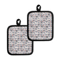 Watercolor Rat Pattern Print Pot Holders