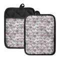Watercolor Rat Pattern Print Pot Holders With Pocket