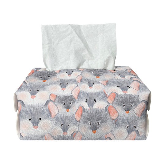 Watercolor Rat Pattern Print Rectangle Tissue Box Cover