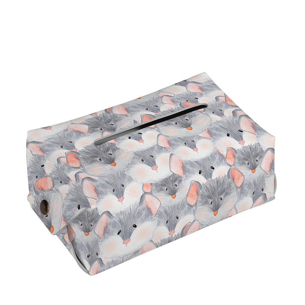 Watercolor Rat Pattern Print Rectangle Tissue Box Cover