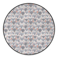 Watercolor Rat Pattern Print Round Floor Mat