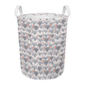 Watercolor Rat Pattern Print Round Laundry Basket
