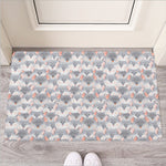 Watercolor Rat Pattern Print Rubber Doormat