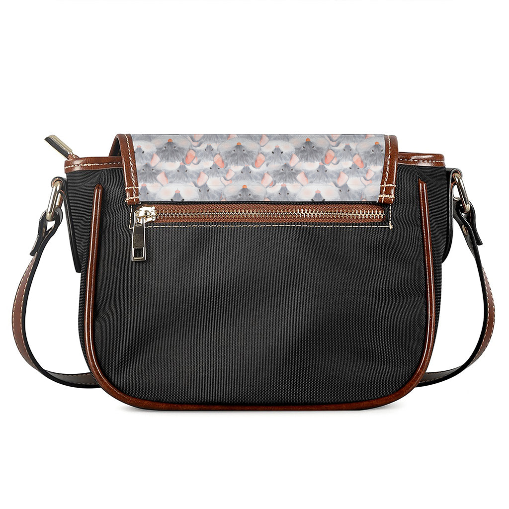 Watercolor Rat Pattern Print Saddle Bag