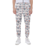 Watercolor Rat Pattern Print Scuba Joggers