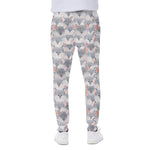 Watercolor Rat Pattern Print Scuba Joggers