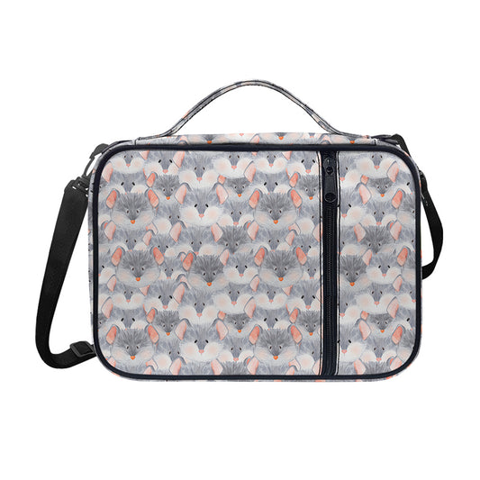 Watercolor Rat Pattern Print Shoulder Strap Bible Bag