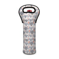 Watercolor Rat Pattern Print Single Neoprene Wine Tote