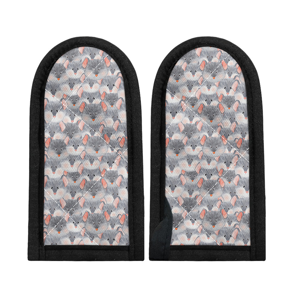 Watercolor Rat Pattern Print Skillet Handle Cover