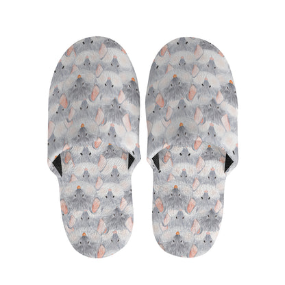 Watercolor Rat Pattern Print Slippers