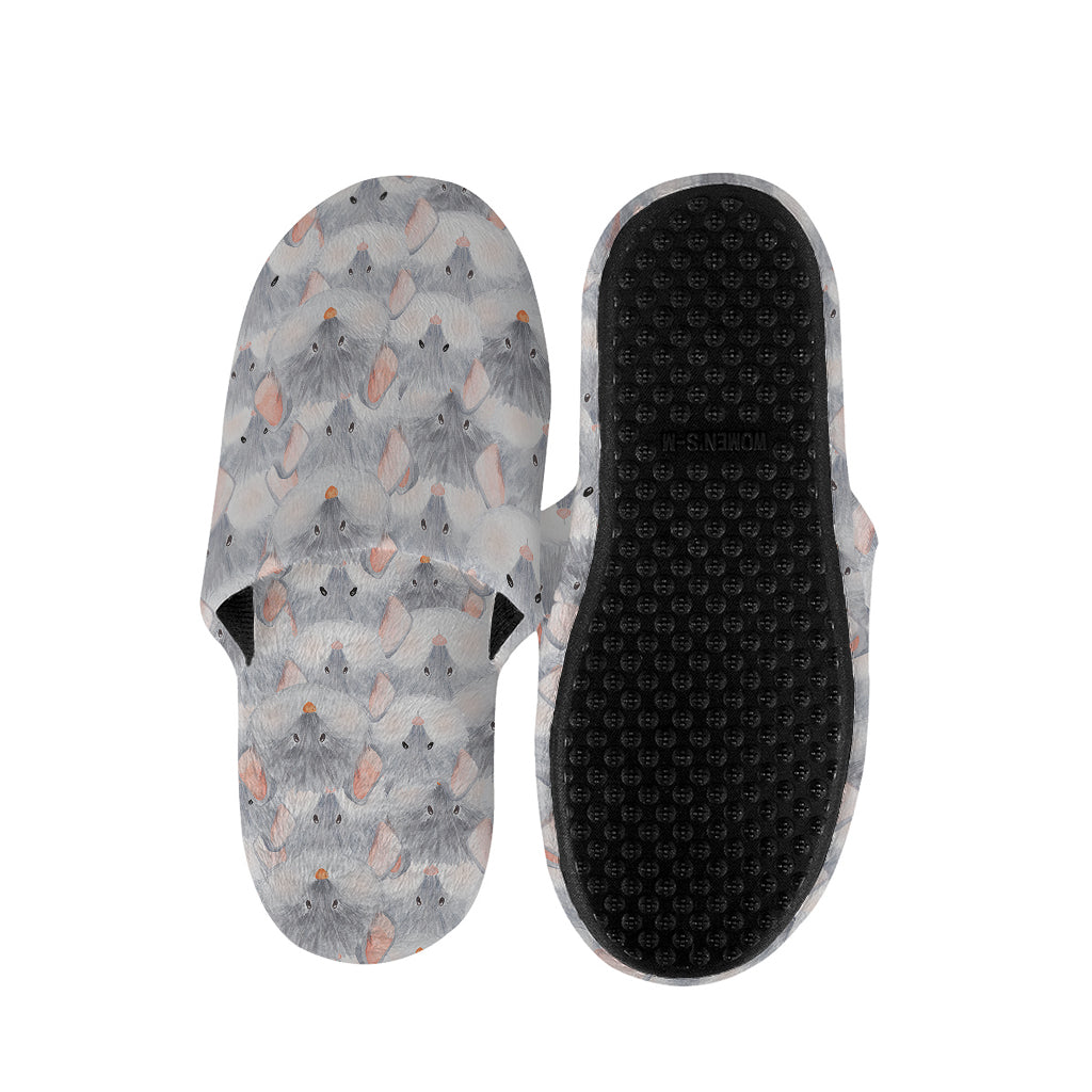 Watercolor Rat Pattern Print Slippers