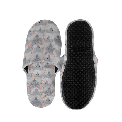 Watercolor Rat Pattern Print Slippers