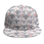Watercolor Rat Pattern Print Snapback Cap