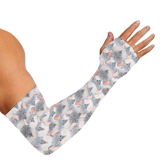Watercolor Rat Pattern Print Sun Protection Arm Sleeves