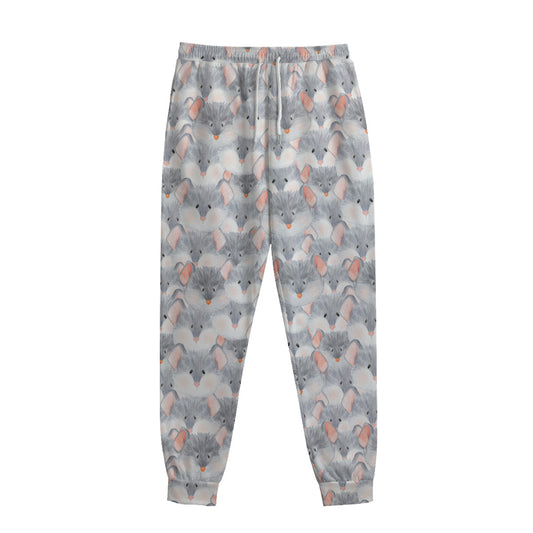 Watercolor Rat Pattern Print Sweatpants