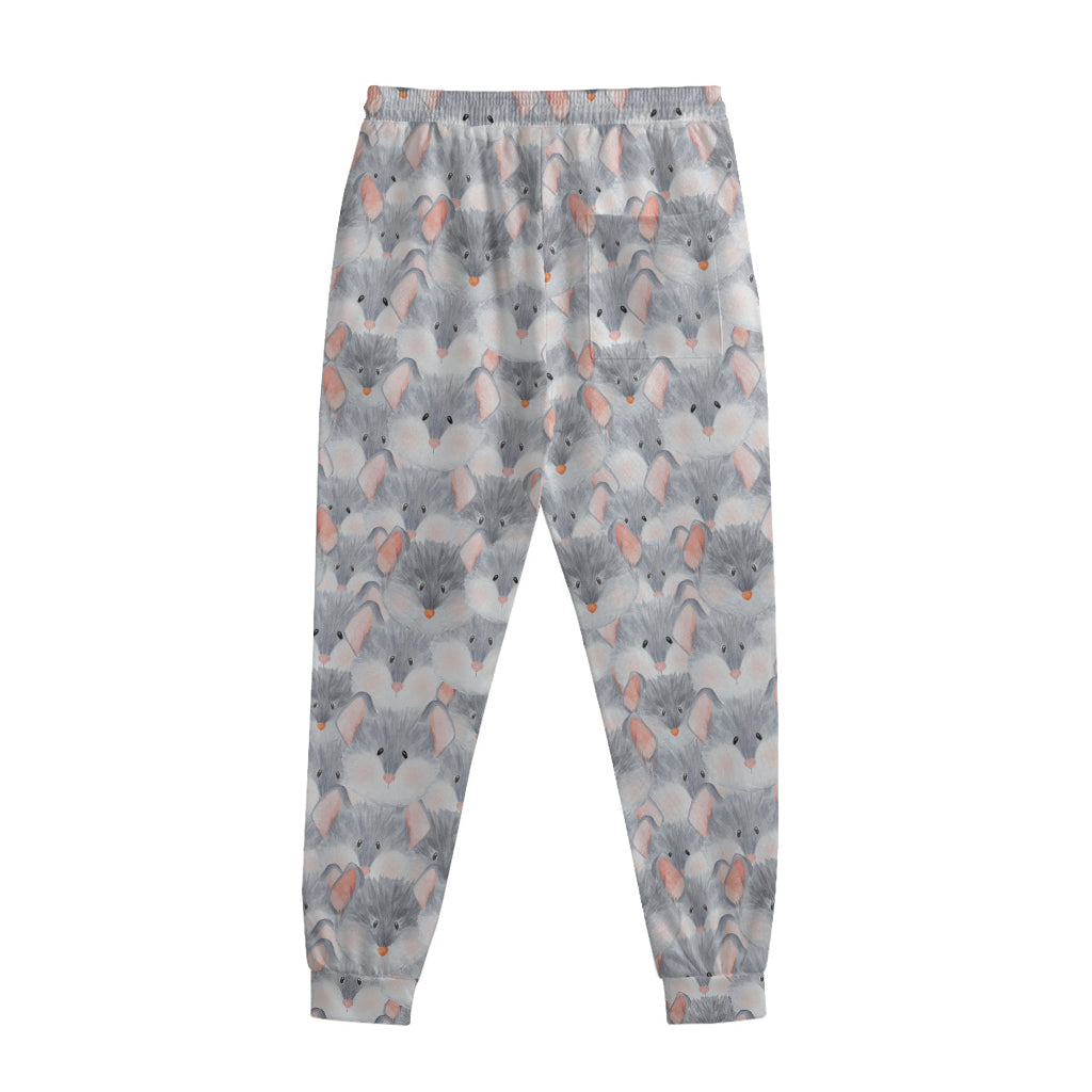 Watercolor Rat Pattern Print Sweatpants