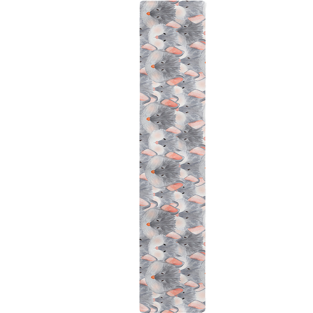 Watercolor Rat Pattern Print Table Runner