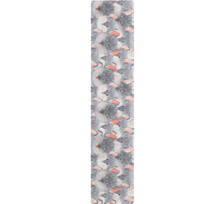Watercolor Rat Pattern Print Table Runner