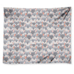 Watercolor Rat Pattern Print Tapestry