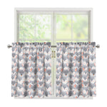 Watercolor Rat Pattern Print Tier Curtains