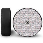 Watercolor Rat Pattern Print Tire Cover With Camera Hole