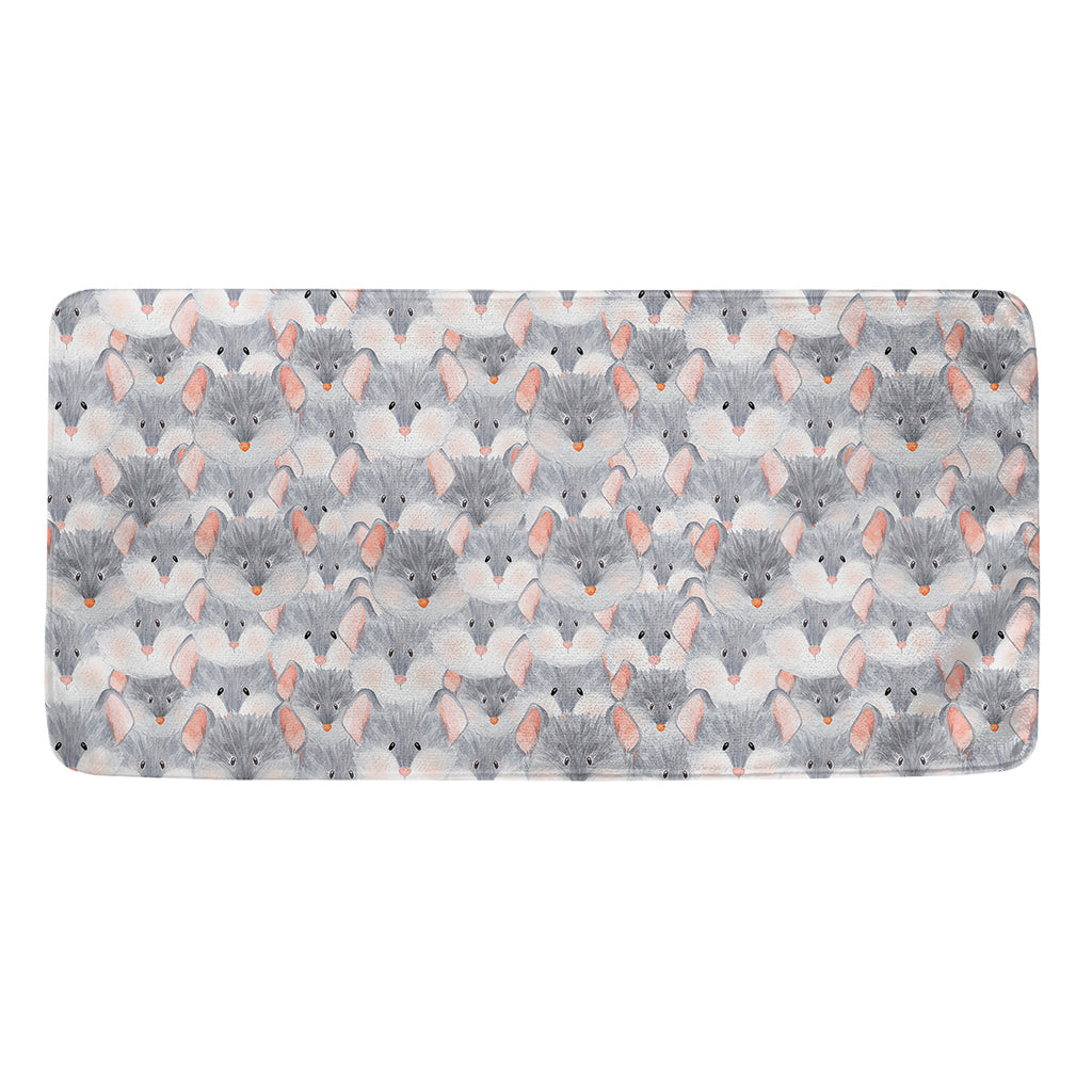 Watercolor Rat Pattern Print Towel