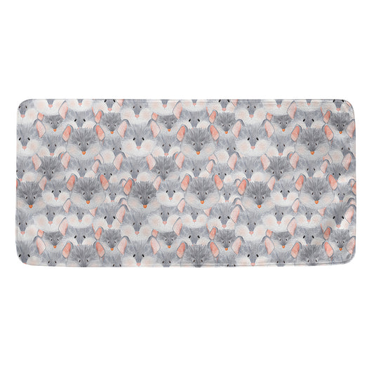 Watercolor Rat Pattern Print Towel