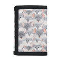 Watercolor Rat Pattern Print Trifold Wallet