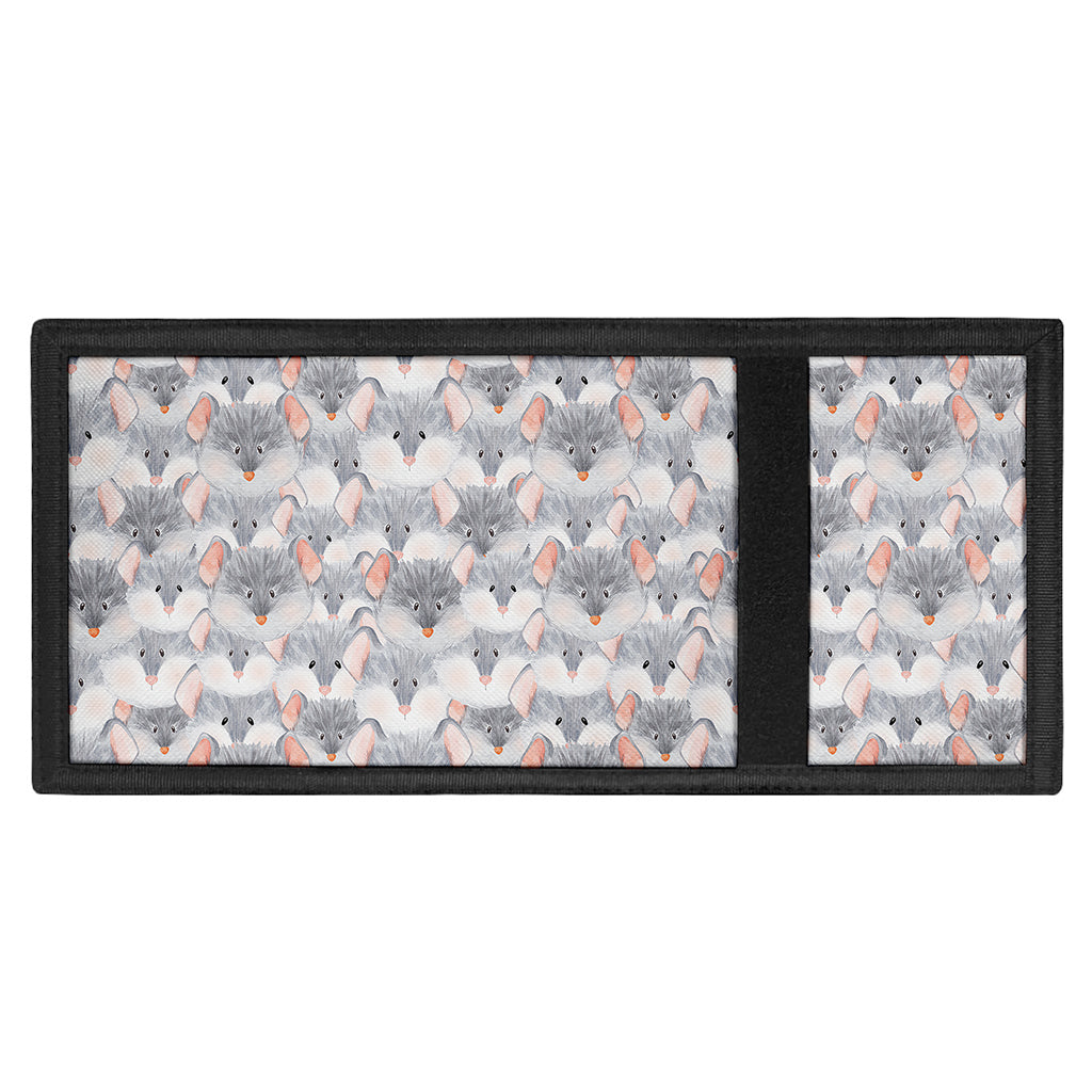 Watercolor Rat Pattern Print Trifold Wallet