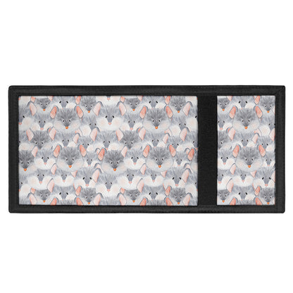Watercolor Rat Pattern Print Trifold Wallet