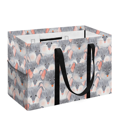 Watercolor Rat Pattern Print Utility Tote Bag