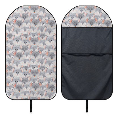 Watercolor Rat Pattern Print Waterproof Car Seat Cover