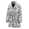 Watercolor Rat Pattern Print Women's Bathrobe