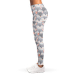 Watercolor Rat Pattern Print Women's Leggings