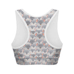 Watercolor Rat Pattern Print Women's Sports Bra