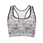 Watercolor Rat Pattern Print Women's Sports Bra