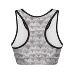Watercolor Rat Pattern Print Women's Sports Bra