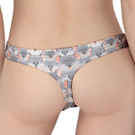 Watercolor Rat Pattern Print Women's Thong