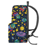 Watercolor Rocket Pattern Print Backpack