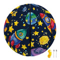 Watercolor Rocket Pattern Print Basketball
