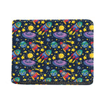 Watercolor Rocket Pattern Print Bifold Wallet
